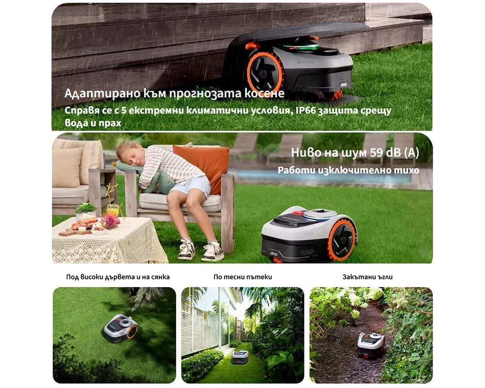 Косачка   робот без ограничителен кабел SEGWAY NAVIMOW i210 AWD - до 1200 кв.м 4