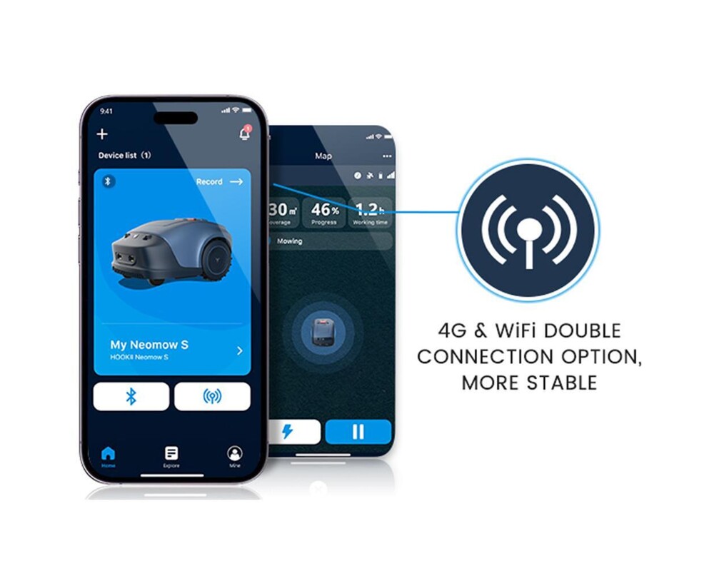 Косачка HOOKII Neomow S WiFi + 4G - За площи до 1000 кв.м. 6 Косачка HOOKII Neomow S WiFi + 4G - За площи до 1000 кв.м. 6