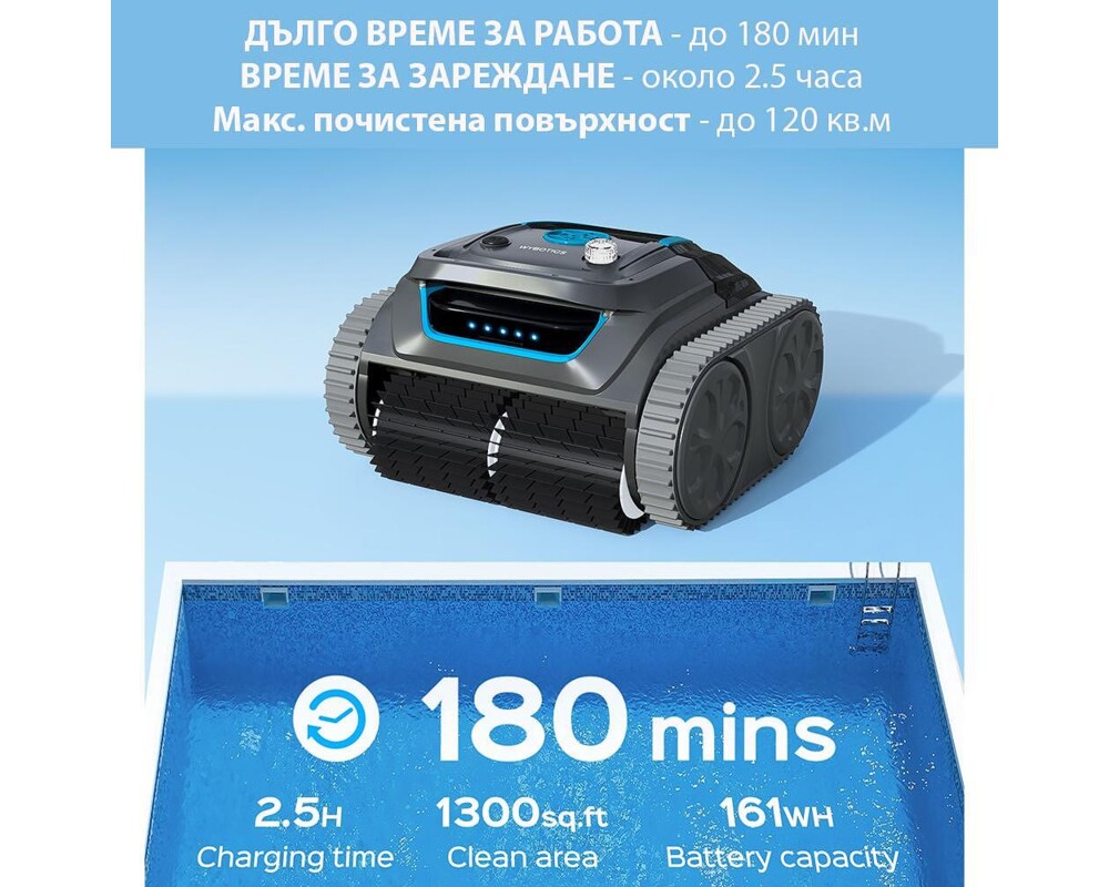 Робот за басейн Безкабелен робот за басейни Wybot S1 8 Робот за басейн Безкабелен робот за басейни Wybot S1 8