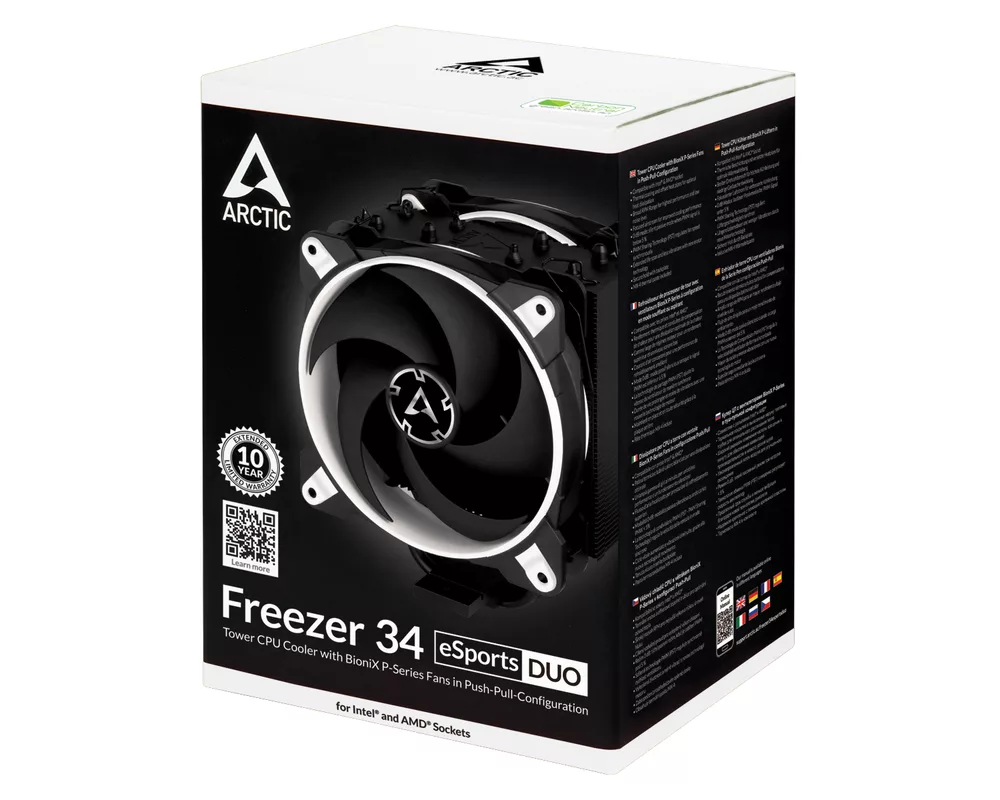 Охладител за процесор Arctic Freezer 34 eSports DUO - Бял, Intel/AMD 12
