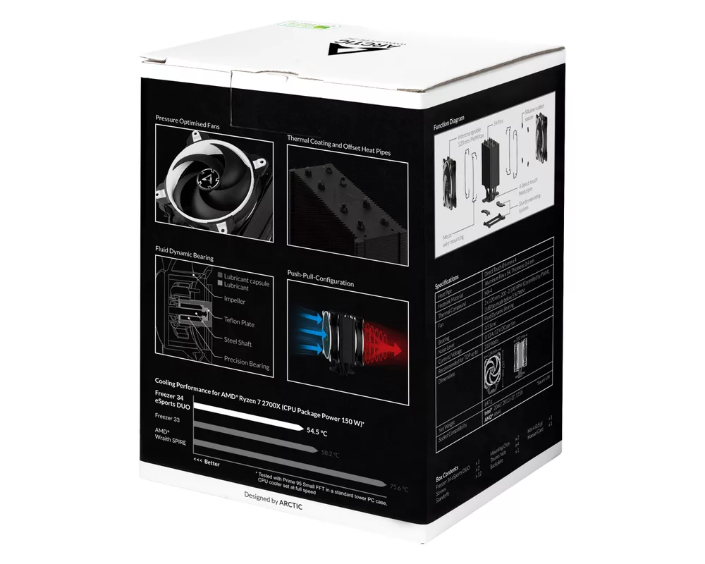 Охладител за процесор Arctic Freezer 34 eSports DUO - Бял, Intel/AMD 13