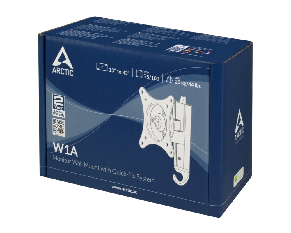 Стойка ARCTIC W1A, За стена, 13" - 43" 16