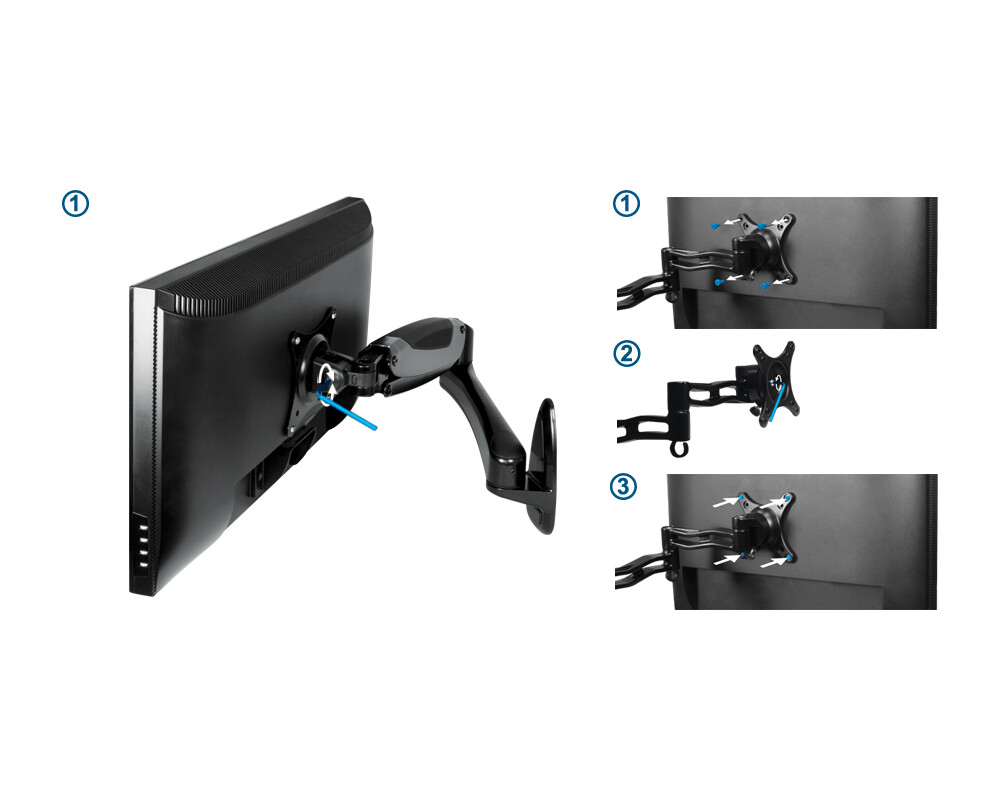 Стойка ARCTIC W1-3D, За стена, 13" - 38" 22