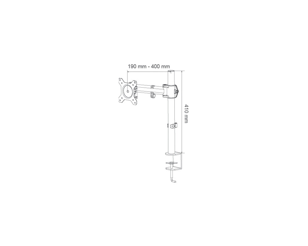 Стойка ARCTIC Z1 Basic, Регулируема, 13"-38", 15 кг, Черен 20