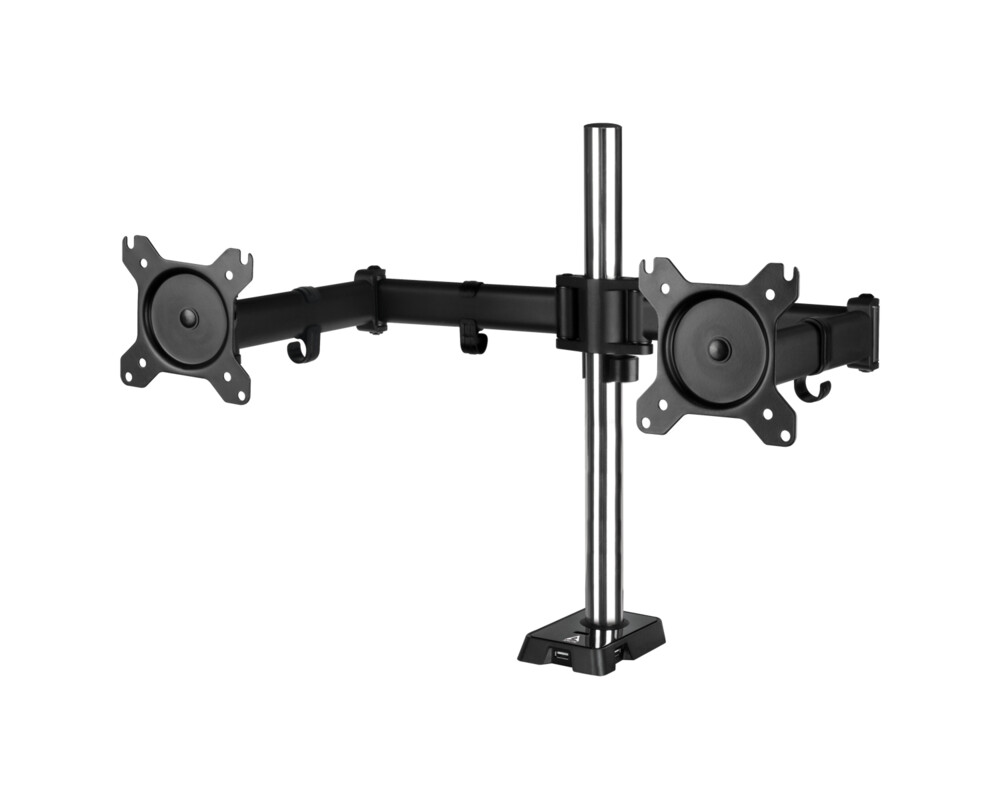 Стойка за 2 монитора за бюро ARCTIC Z2 (ген.3), Регулируема, 34", 15 кг, 4 x USB 2.0, Черна 5