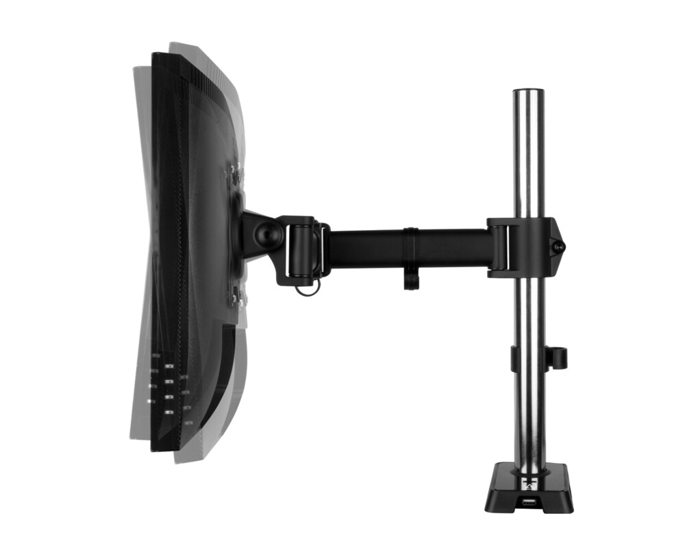 Стойка ARCTIC Z1 (Gen 3), Регулируема, до 49", 15 кг, hub USB 2.0, Черна 11