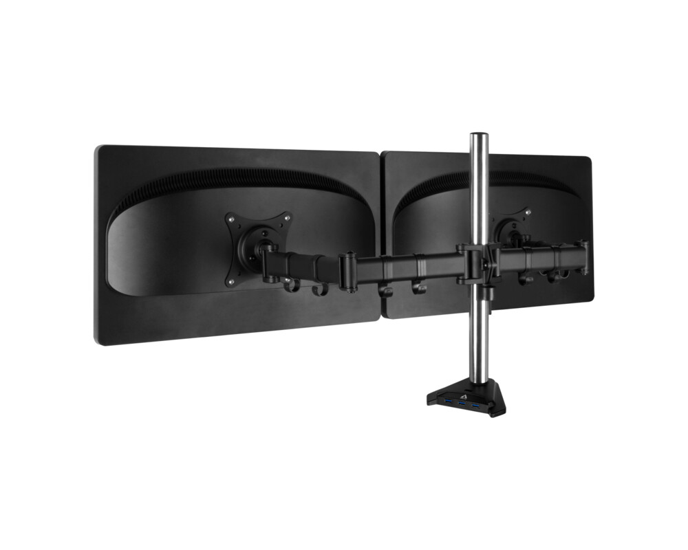 Стойка за 2 монитора за бюро ARCTIC Z2 Pro Gen 3, Регулируема, до 34"/29", 15 кг, 4 x USB3.0, Черна 4