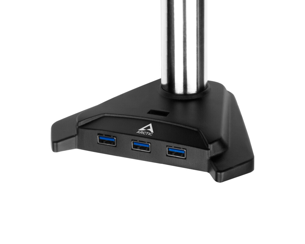 Стойка за 2 монитора за бюро ARCTIC Z2-3D (ген.3), Регулируема, 34", 8 кг, 4 x USB 3.2 Gen 1 14