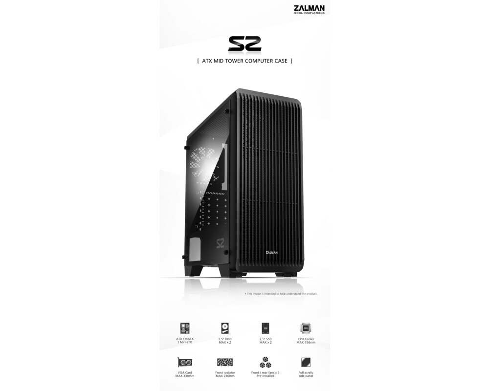 Кутия ZALMAN S2 ATX mid tower 5