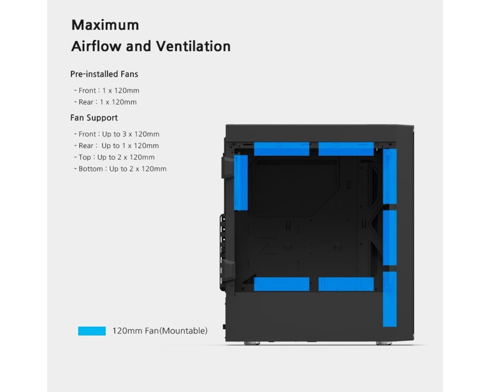 Кутия Zalman ATX - T7 - Black 11