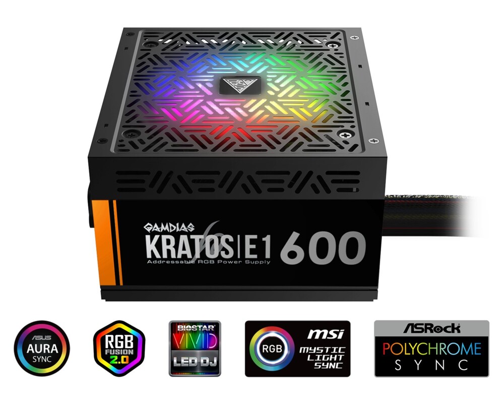 Захранване Gamdias 600W Addressable RGB - KRATOS E1... 3