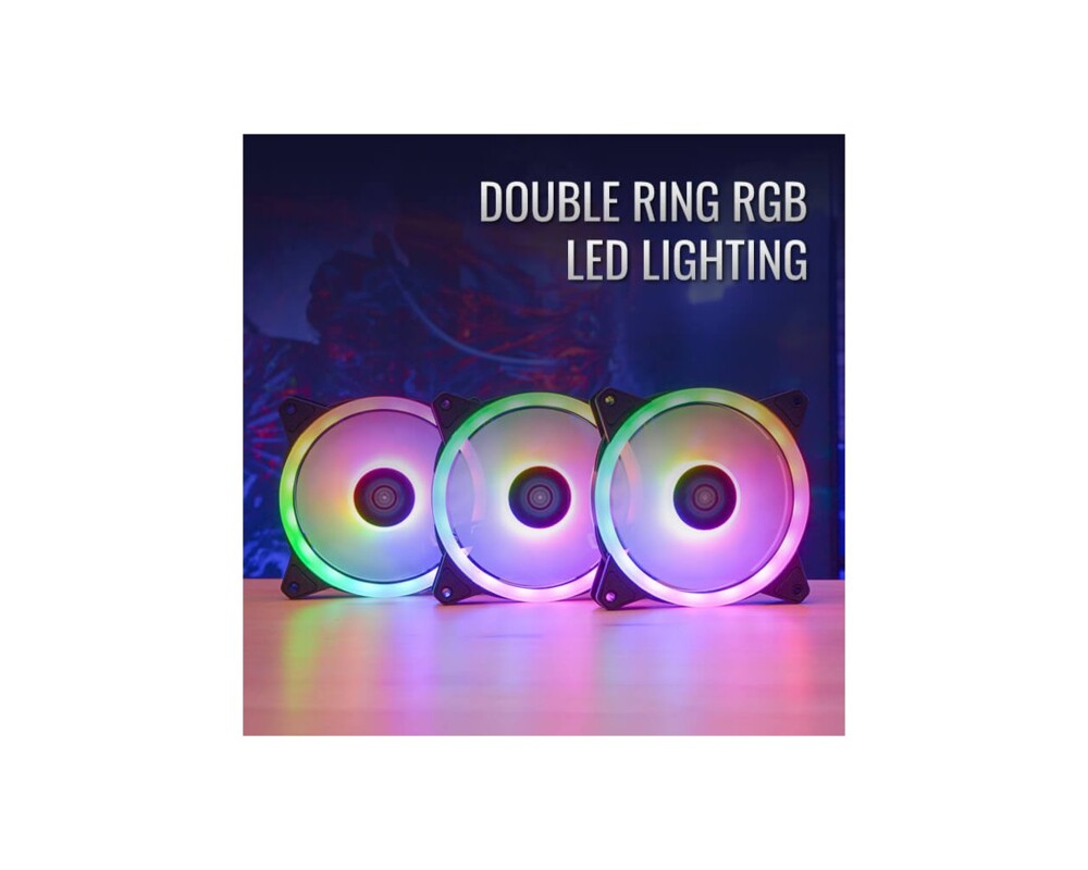 Вентилатор AeroCool комплект вентилатори Pack 3-in-1 3x120mm - DUO 12 Pro - Addressable RGB with Hub 5