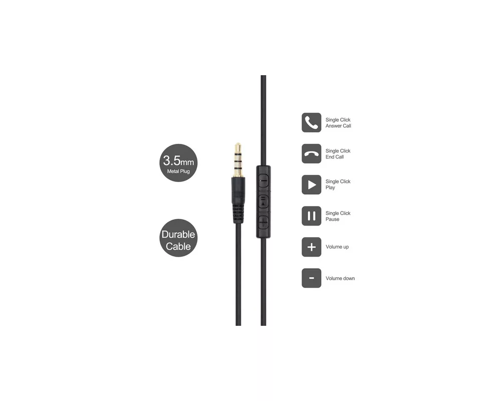 Слушалки VCom с микрофон Headphones with Mic - DE... 3