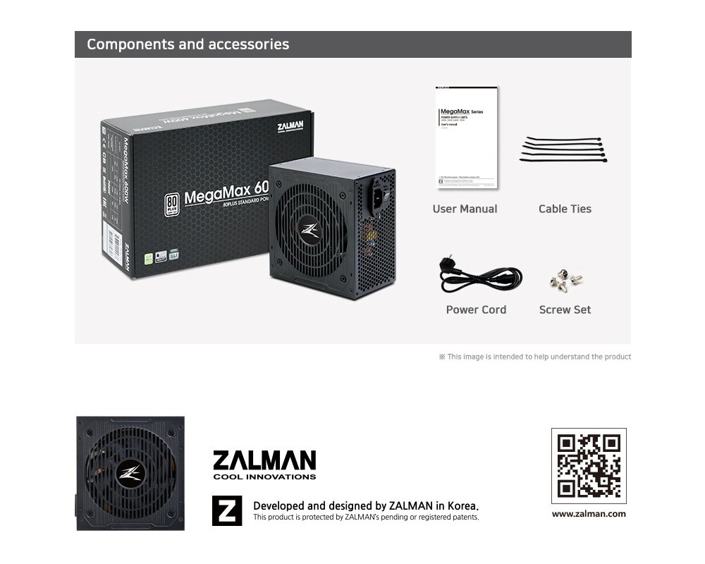 Захранване Zalman MegaMax 600W 80+ ZM600-TXII 7