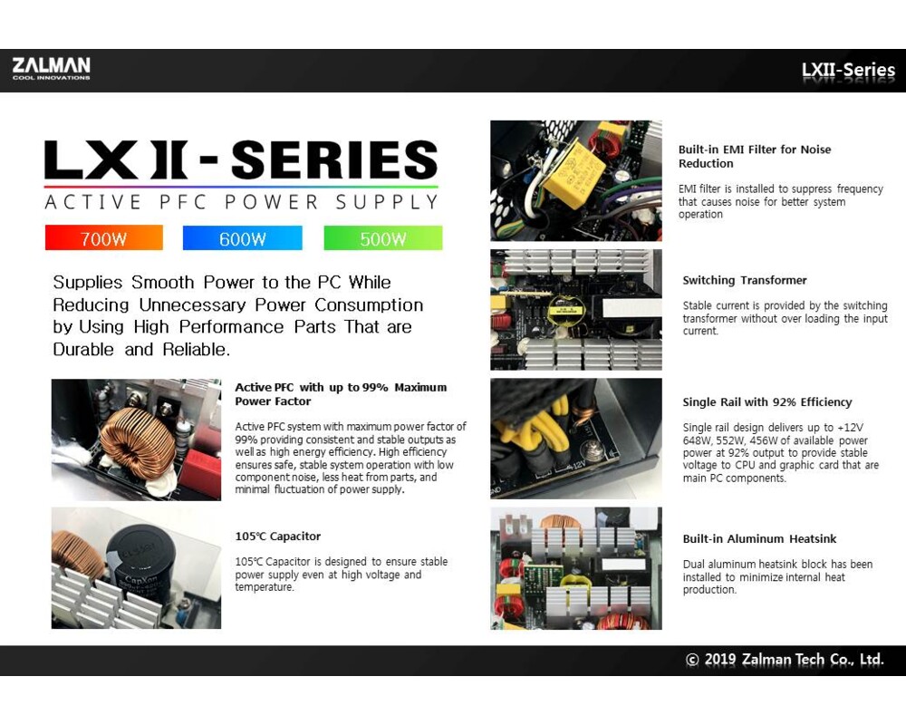 Захранване Zalman 700W APFC ZM700-LXII 10