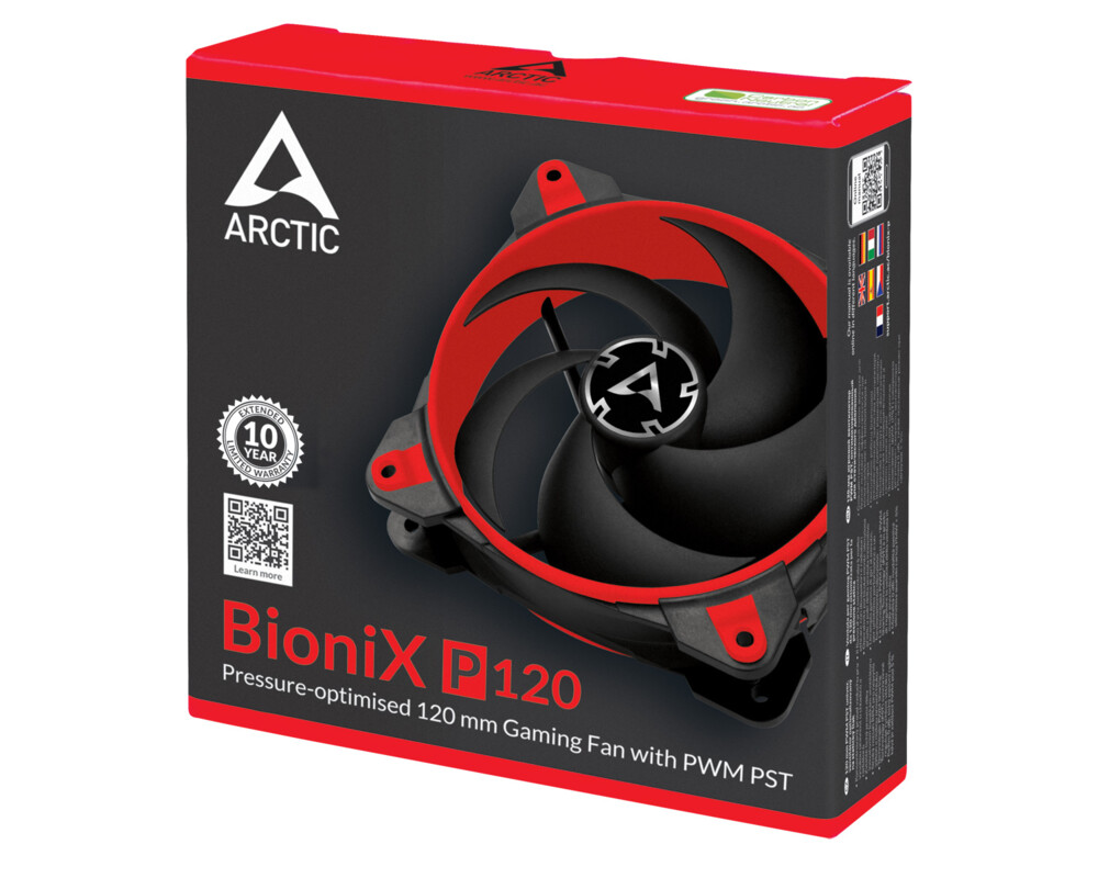 Вентилатор Arctic 120mm - BioniX P120 PWM PST - Red 6