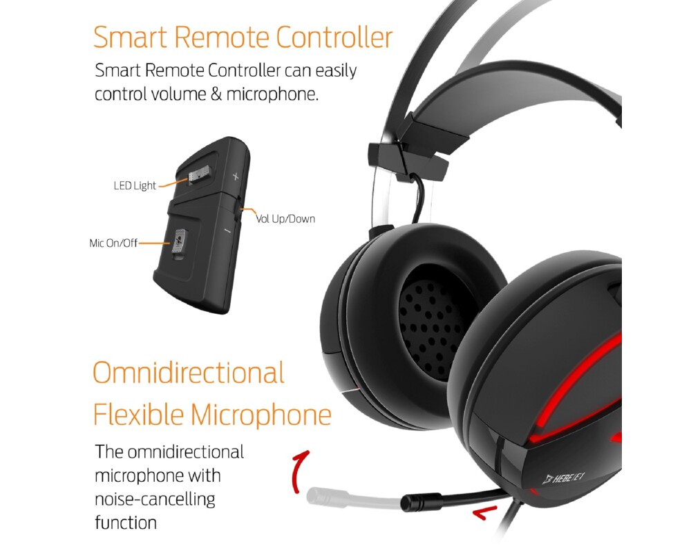 Слушалки Gamdias Gaming Heaphones - HEBE E1 RGB 5