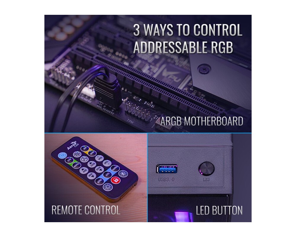 Вентилатор AeroCool комплект вентилатори Pack 3-in-1 3x120mm - Saturn 12F ARGB Pro - Addressable RGB with Hub 5