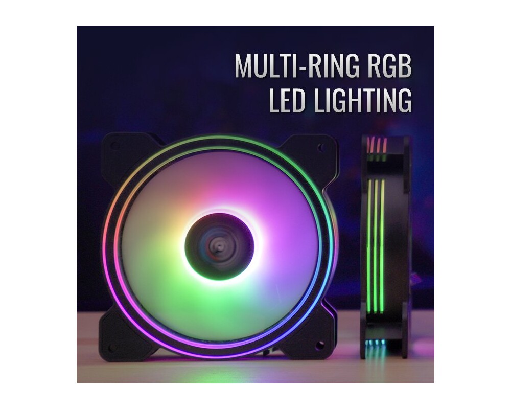 Вентилатор AeroCool комплект вентилатори Pack 3-in-1 3x120mm - Saturn 12F ARGB Pro - Addressable RGB with Hub 7