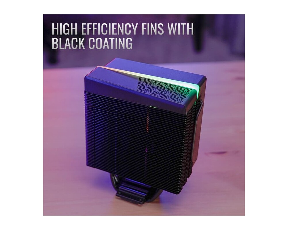 Охладител за процесор AeroCool - Cylon 4F BLACK aRGB PWM - ACT... 6