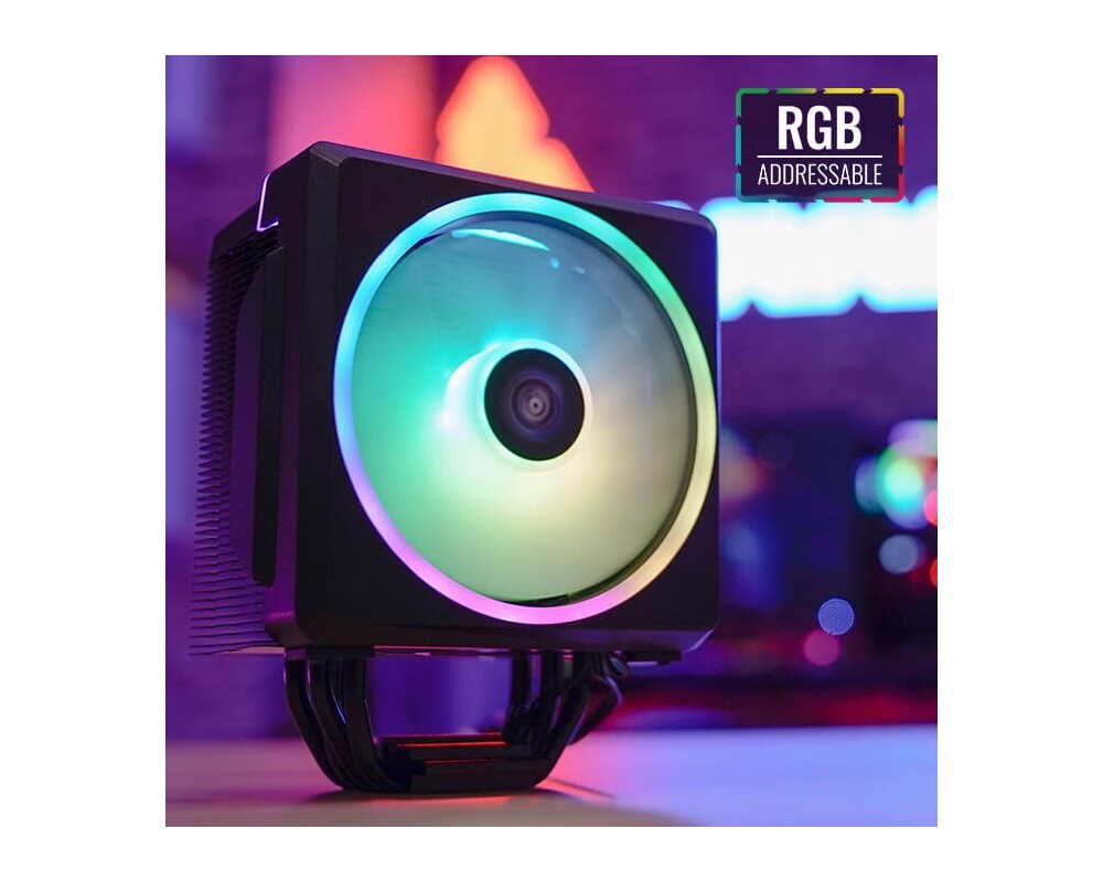 Охладител за процесор AeroCool - Cylon 4F BLACK aRGB PWM - ACT... 2