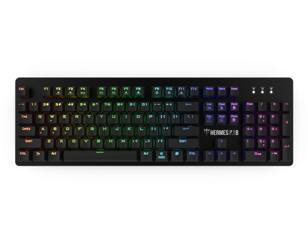 Клавиатура Gamdias Геймърски комплект Gaming COMBO Mechanical HERMES P1B 3-in-1 - Keyboard 3