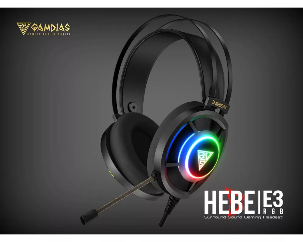 Слушалки Gamdias Gaming Heaphones - HEBE E3 RGB -... 12