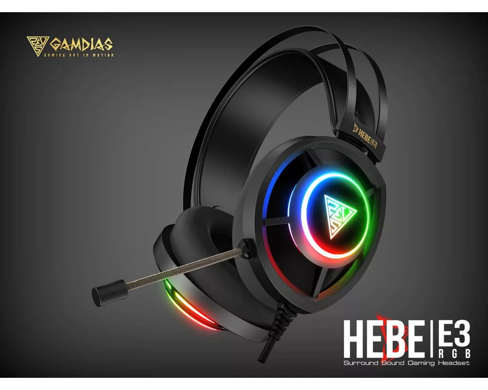 Слушалки Gamdias Gaming Heaphones - HEBE E3 RGB -... 15