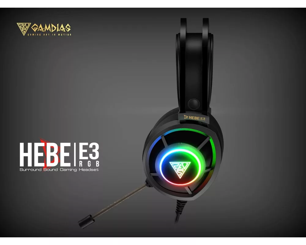 Слушалки Gamdias Gaming Heaphones - HEBE E3 RGB -... 14