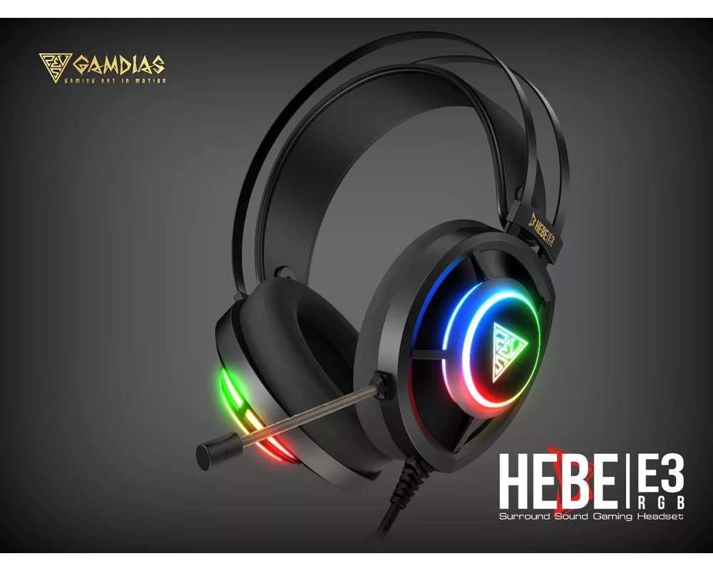 Слушалки Gamdias Gaming Heaphones - HEBE E3 RGB -... 13