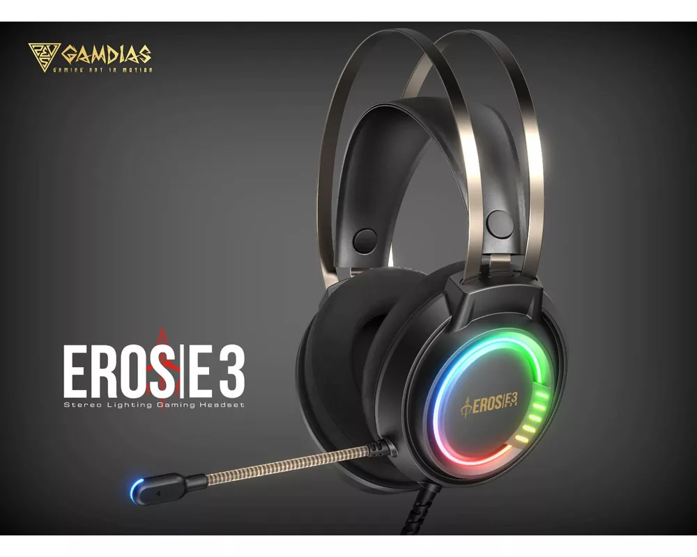 Слушалки Gamdias Gaming Heaphones - EROS E3 RGB -... 12