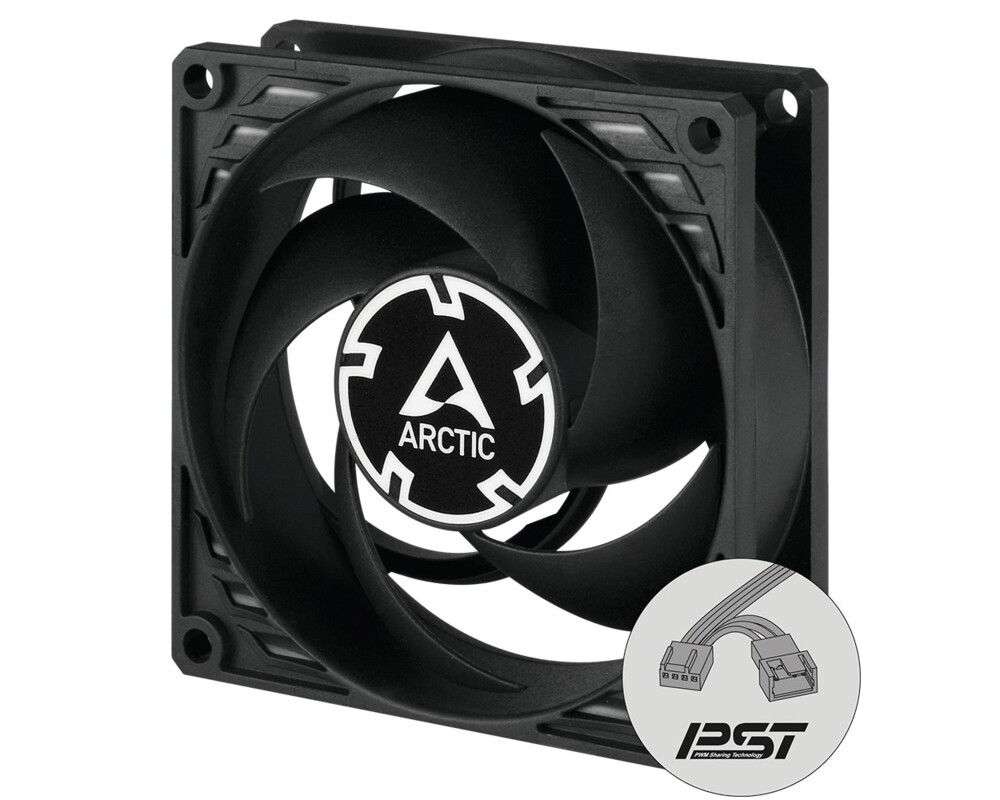 Вентилатор ARCTIC P8 PWM PST, Черен 6