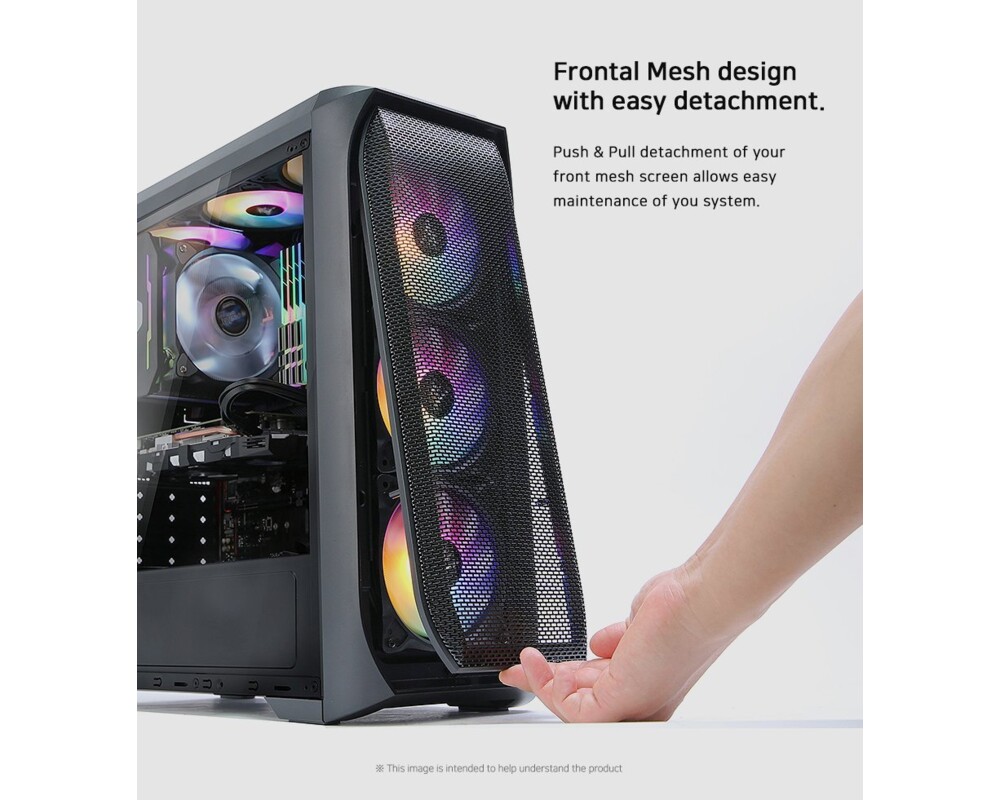 Кутия Zalman N5 MF ATX Mid Tower с 4x120мм RGB вентилатора 7
