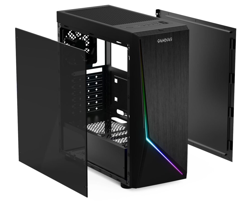 Кутия Gamdias ATX - Argus E1 - Addressable RGB 4