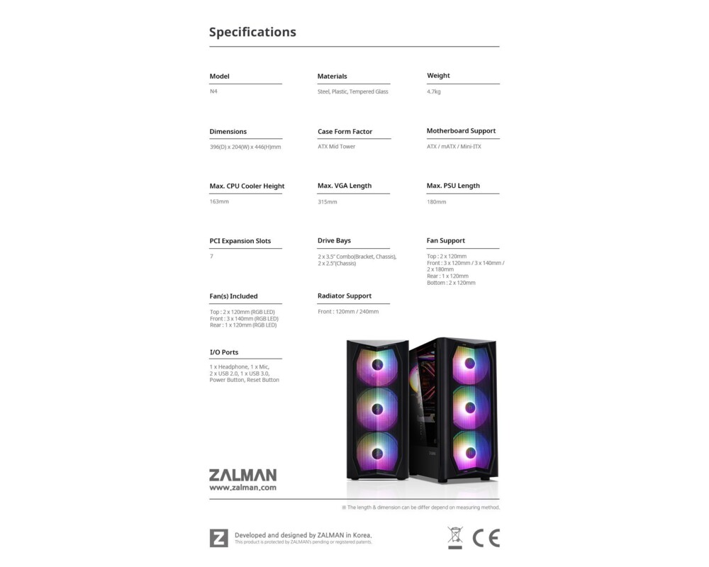 Кутия Zalman ATX - N4 - RGB 18