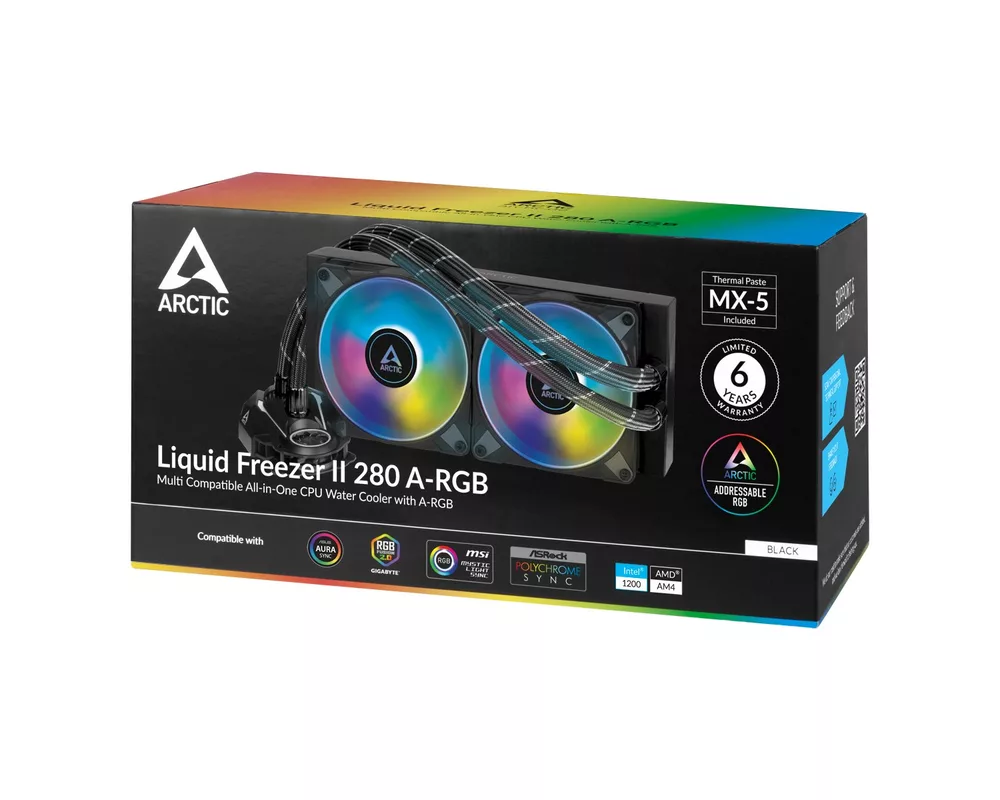 Охладител за процесор Arctic Freezer II A-RGB (280mm), водно охлаждане 13