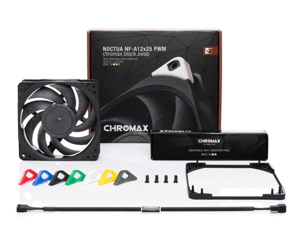 Вентилатор Noctua 120mm NF-A12x25-PWM chromax.black... 3