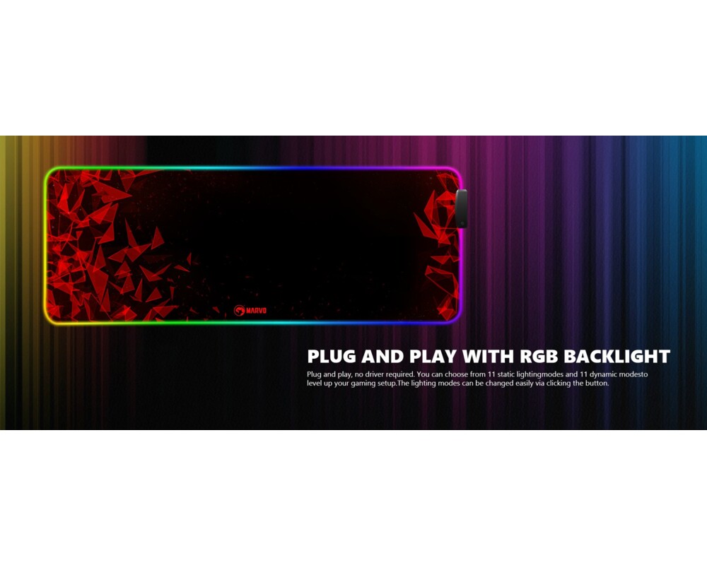 Пад за мишка Marvo светеща MG011- Size XL 10