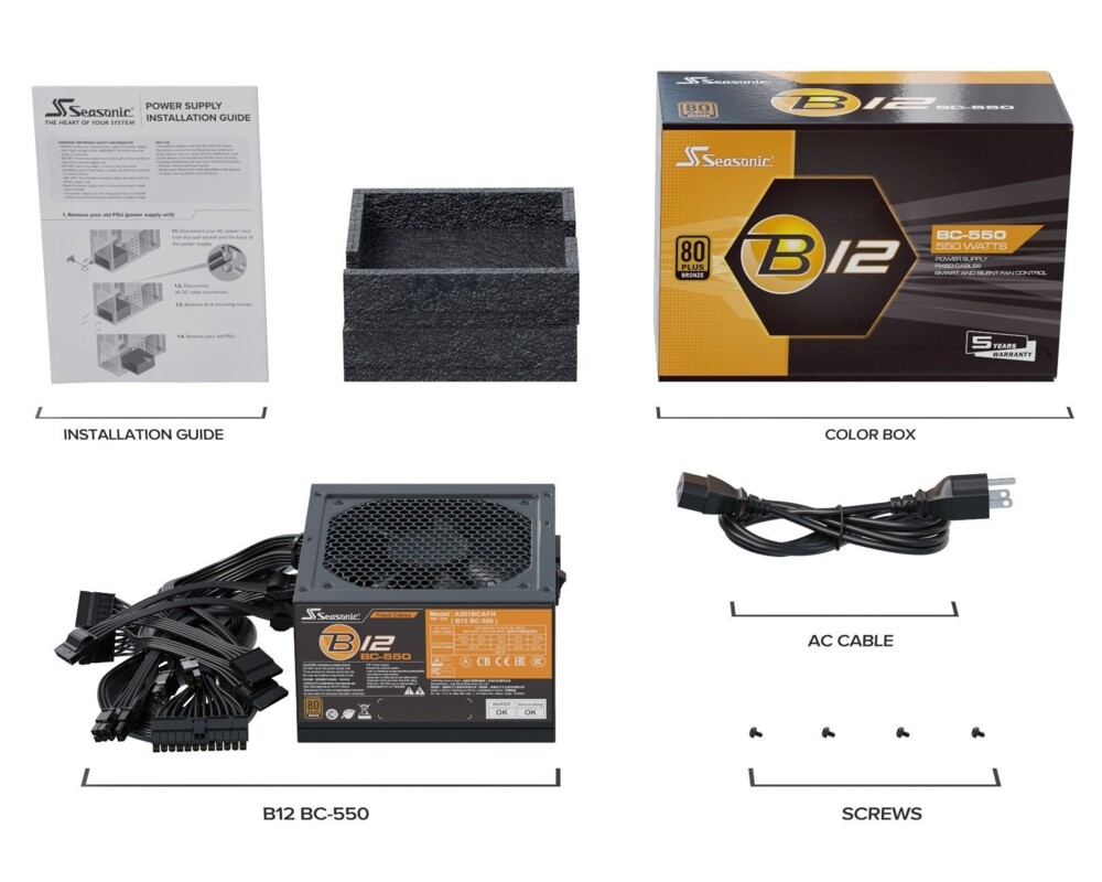 Захранване Seasonic 550W Bronze - B12 BC-550 2
