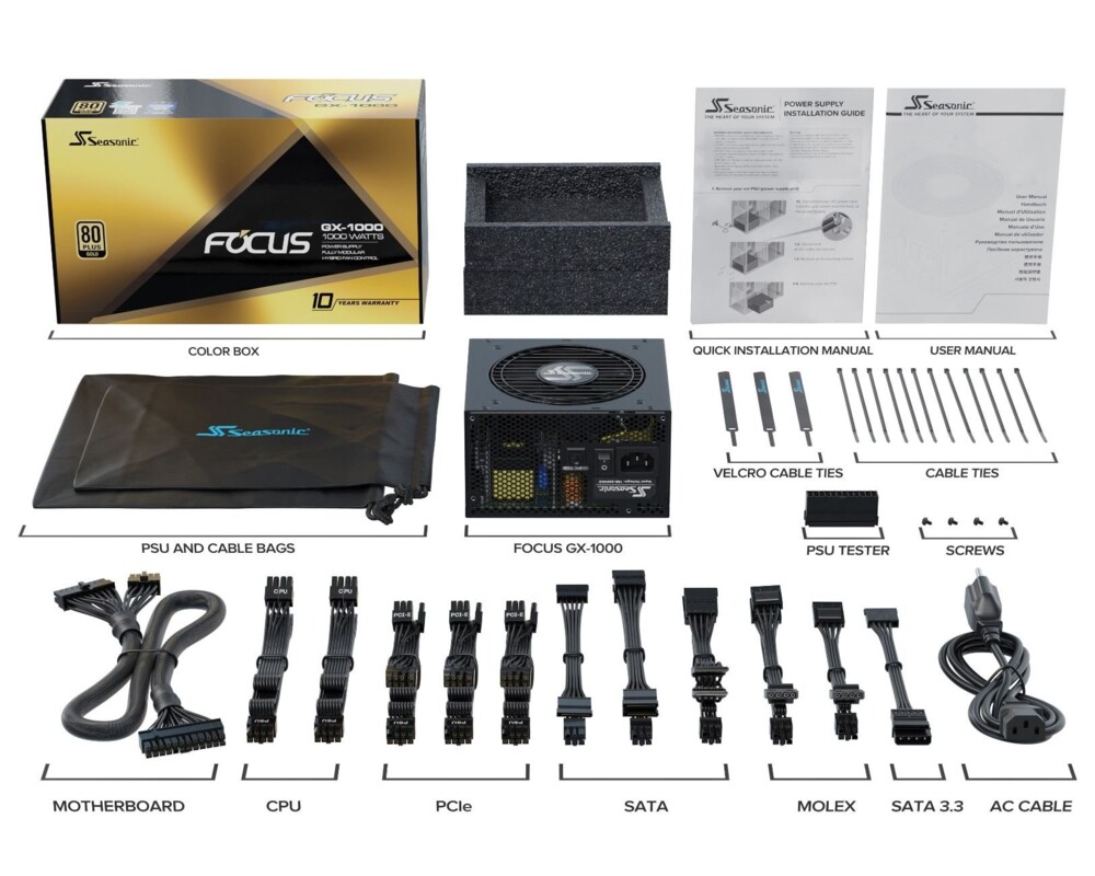 Захранване Seasonic 1000W Gold 2