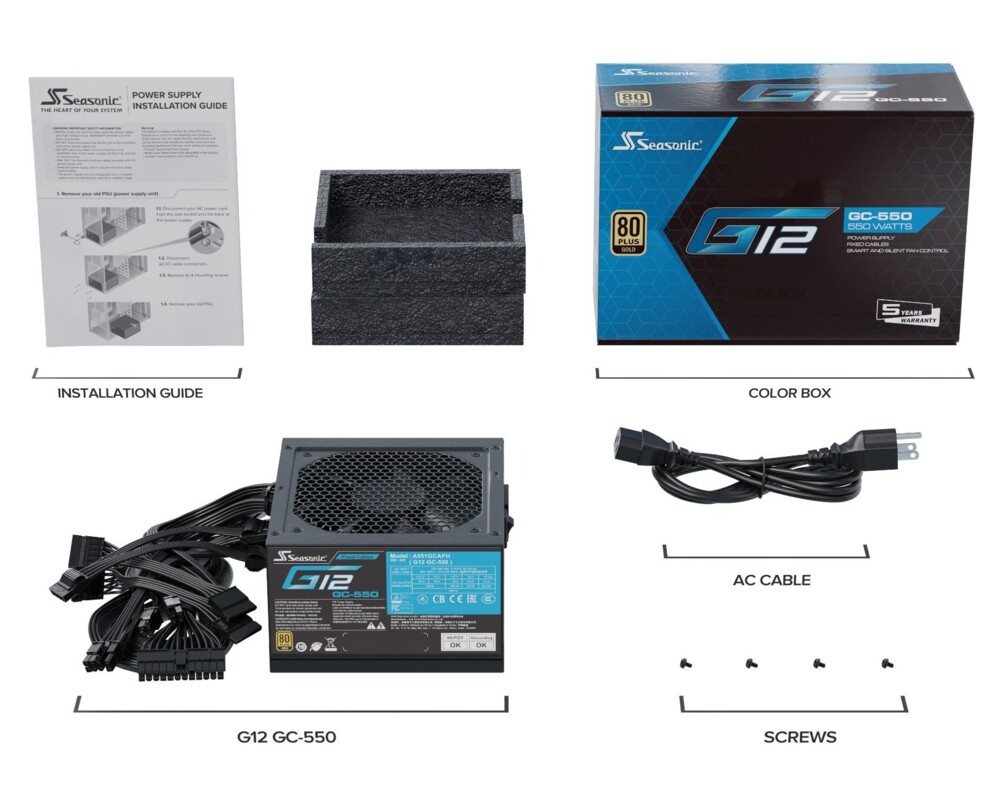 Захранване Seasonic 550W Gold - G12 GC-550 2