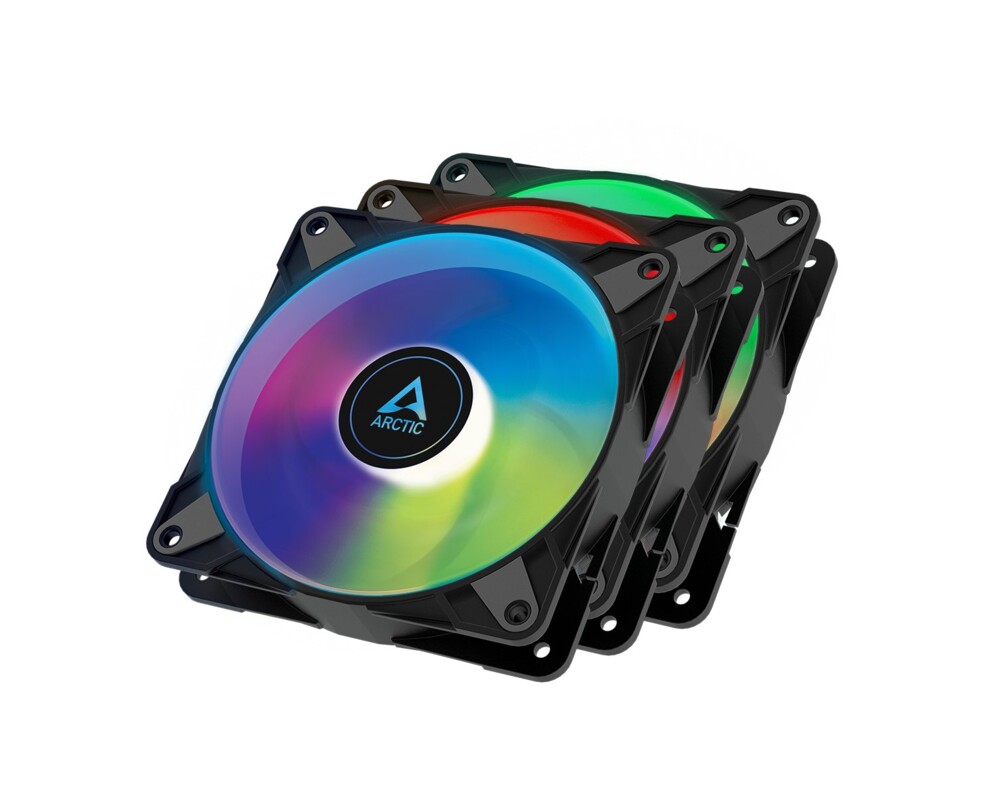 Вентилатор ARCTIC P12 Black, A-RGB, 120mm, 3 Fan комплект 5