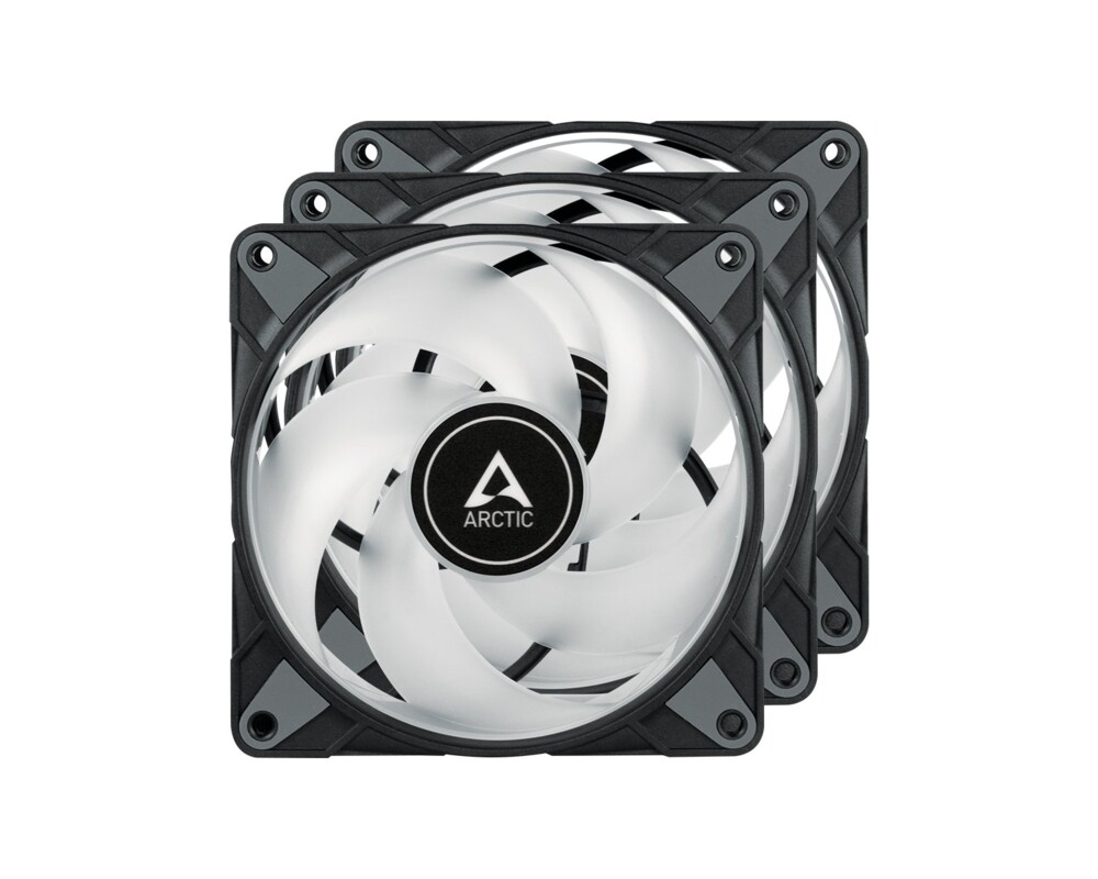 Вентилатор ARCTIC P12 Black, A-RGB, 120mm, 3 Fan комплект 6