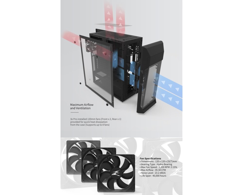 Кутия Zalman ATX - Z1 PLUS 11