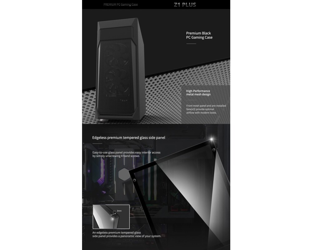 Кутия Zalman ATX - Z1 PLUS 6