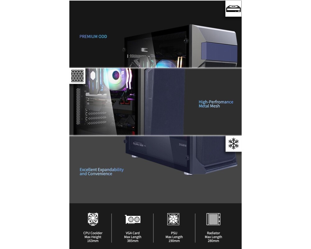 Кутия Zalman ATX - Z1 PLUS 5