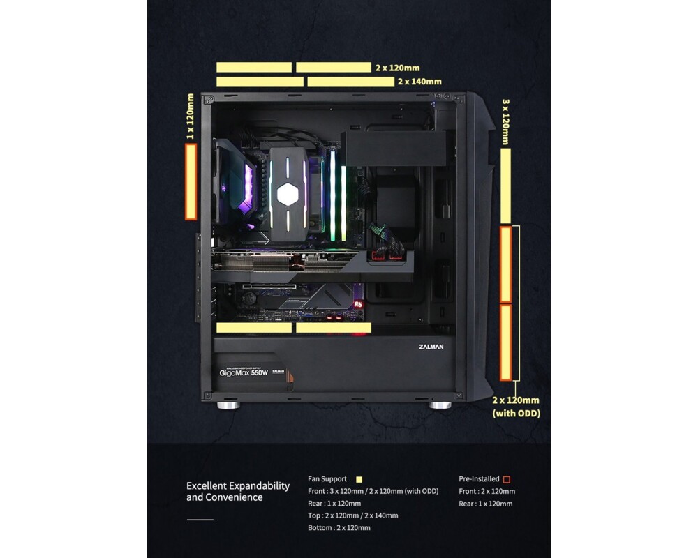 Кутия Zalman ATX - Z1 PLUS 12