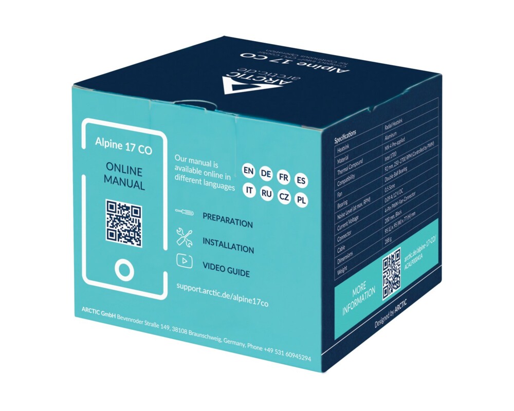 Охладител за процесор Arctic Alpine 17 CO, 1700 15