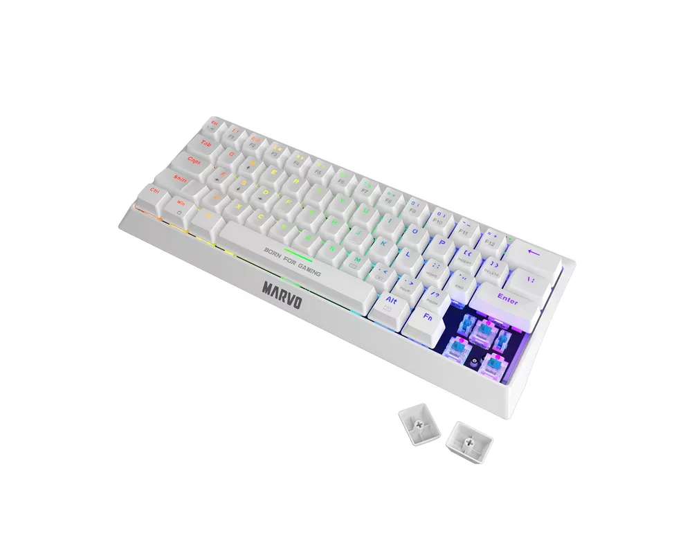 Клавиатура Marvo геймърска клавиатура Gaming Mechanical keyboard 61 keys TKL 5