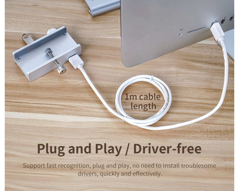 USB хъб Алуминиев USB 3.0 хъб Orico MH4PU-SV-BP 23